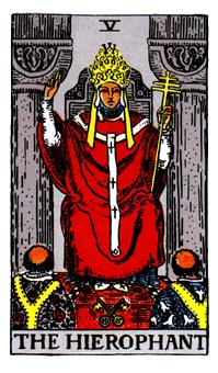Der Papst Tarotkarte Nr 5 . Bedeutung