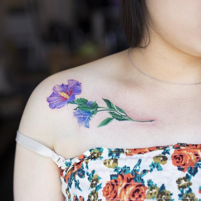 tatuaje flores 321