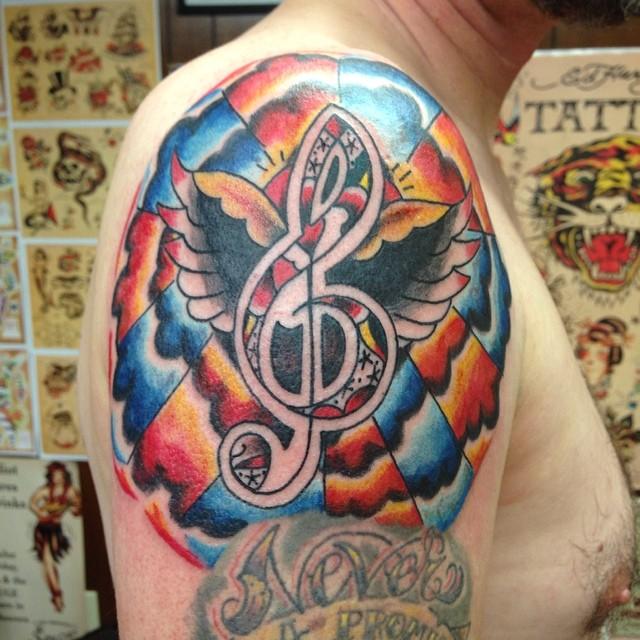 tatuaje nota musical 391