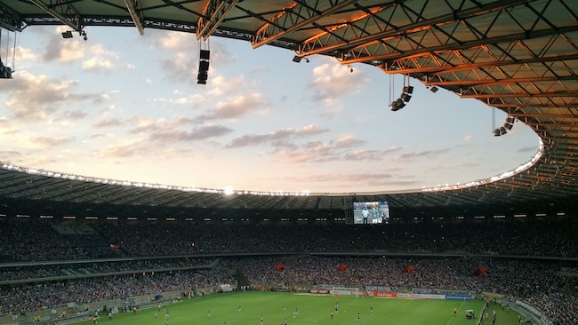 Precioso estadio de fútbol profesional