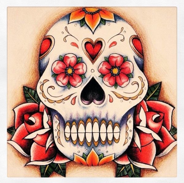 calavera mexicana tatuaje 35