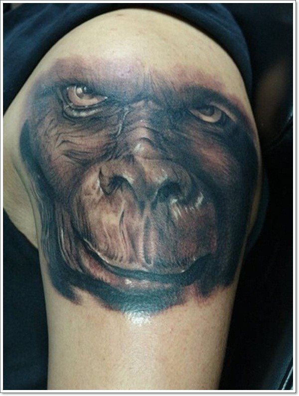 25 Ideas para tatuajes de simios, monos y chimpacés