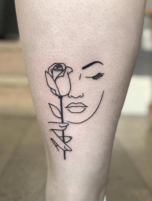 tattoo femenino con rosa 33