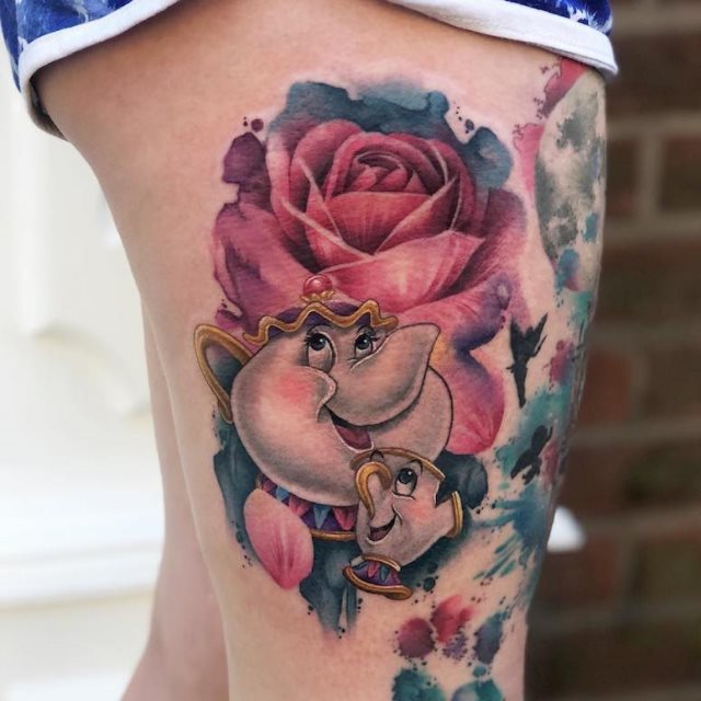 tattoo femenino con rosa 43