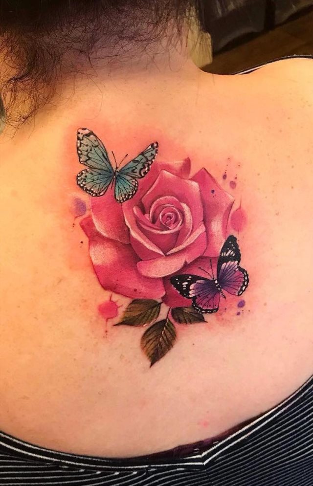 tattoo femenino con rosa 49