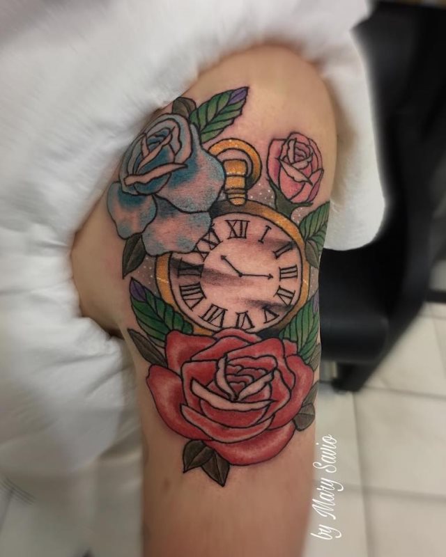 tattoo femenino con rosa 78