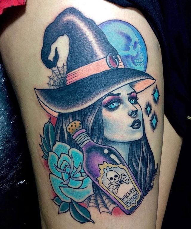 tattoo femenino de bruja 13