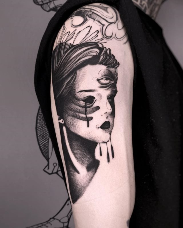 tattoo femenino de bruja 29