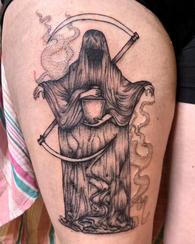 tattoo femenino de bruja 34