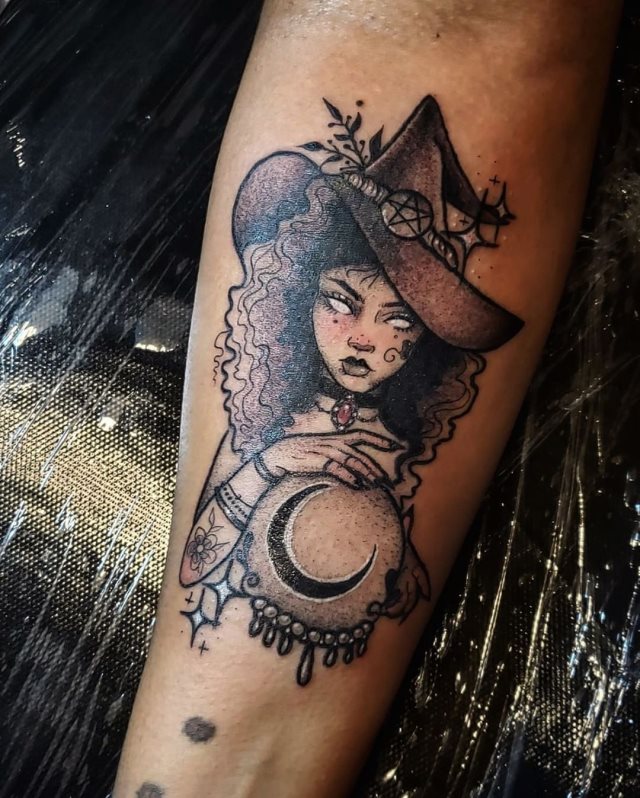 tattoo femenino de bruja 63