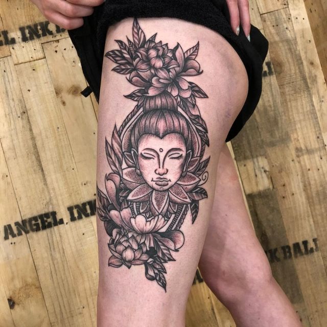 tattoo femenino de buda 60