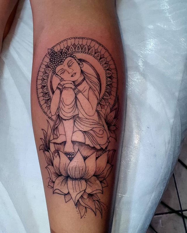 tattoo femenino de buda 73