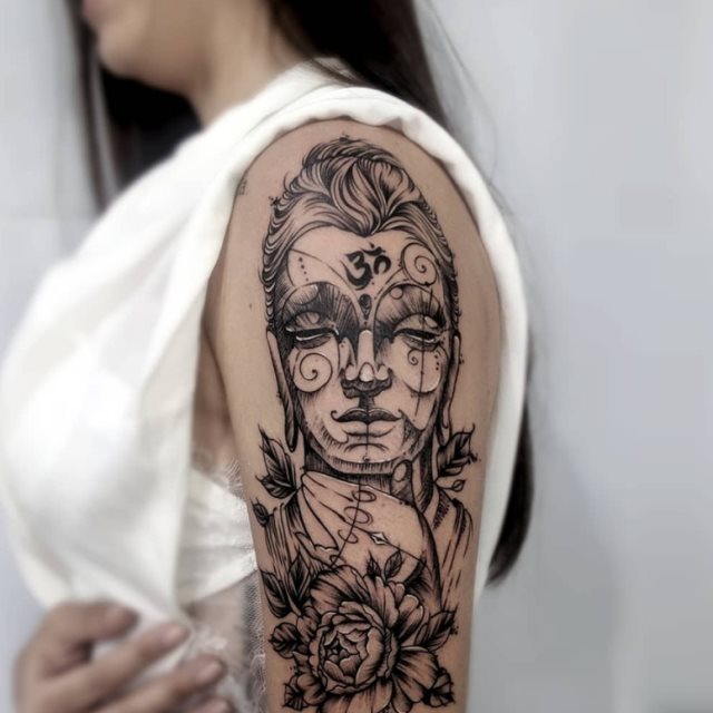 tattoo femenino de buda 76