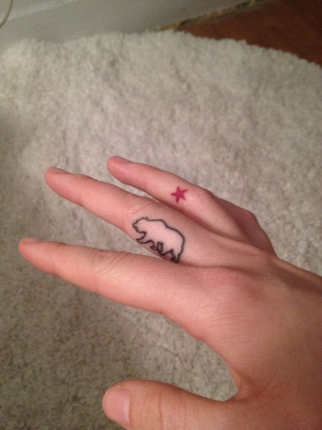 tattoo femenino en un dedo 19