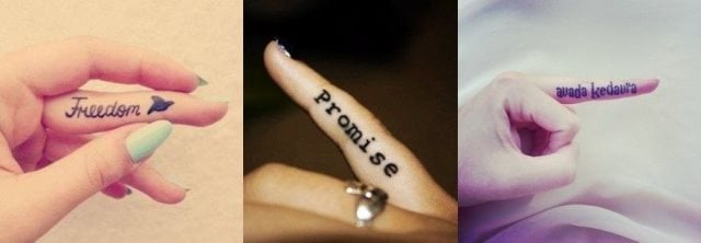 tattoo femenino en un dedo 50