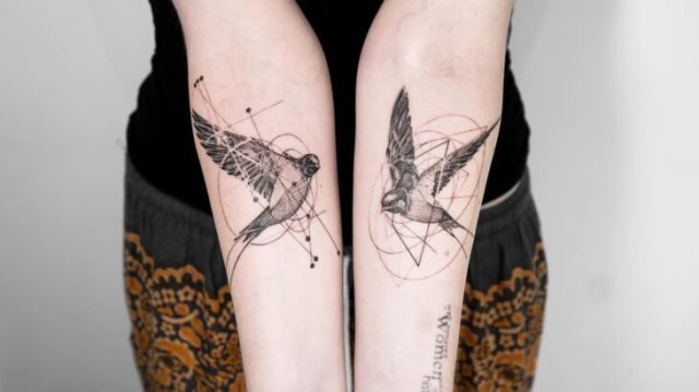 tattoo femenino pajaro 17