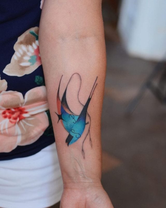 tattoo femenino pajaro 47