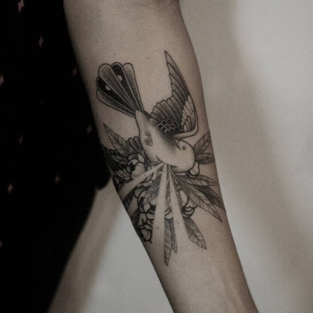 tattoo femenino pajaro 57
