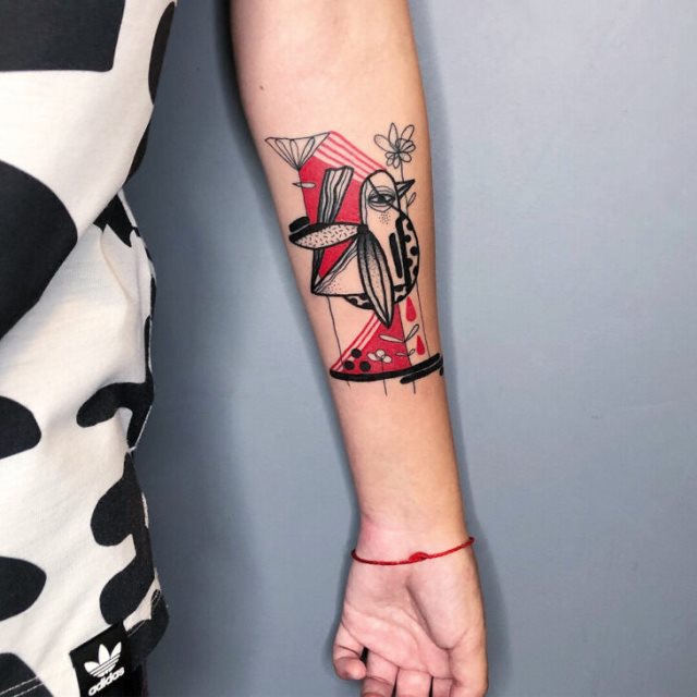 tattoo femenino pajaro 59