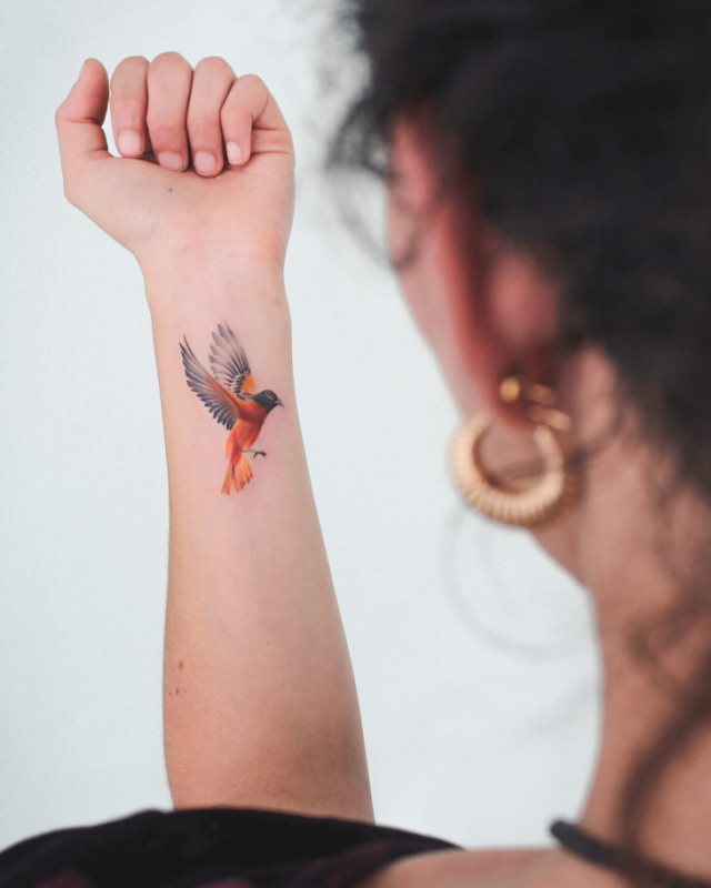 tattoo femenino pajaro 63