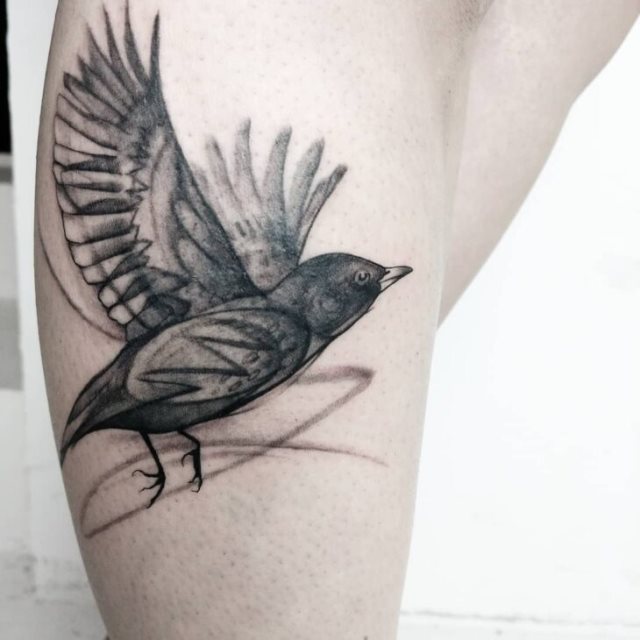 tattoo femenino pajaro 66