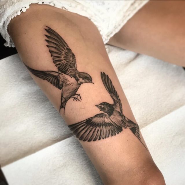 tattoo femenino pajaro 70