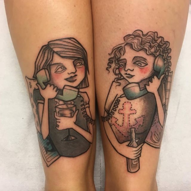 tattoo femenino para el gemelo 129