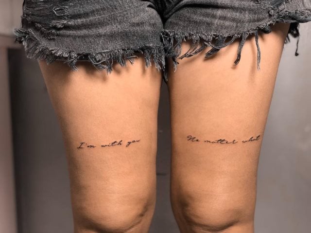 tattoo femenino para el muslo 116
