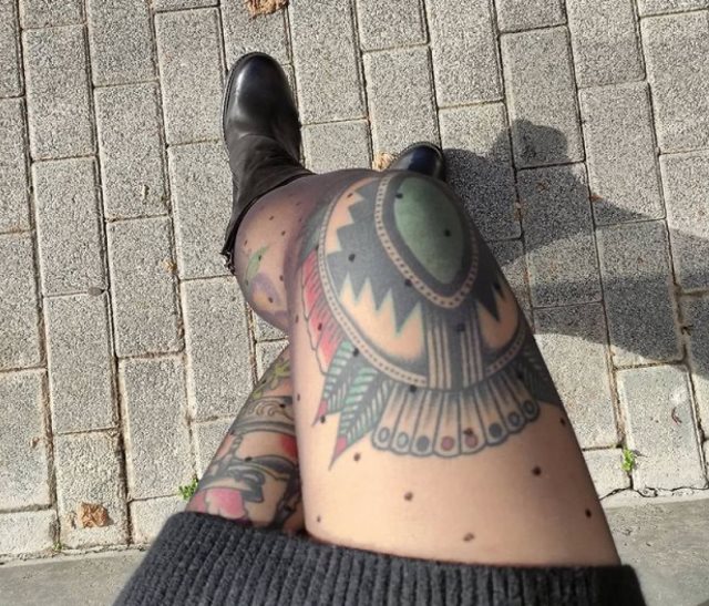 tattoo femenino para la rodilla 20