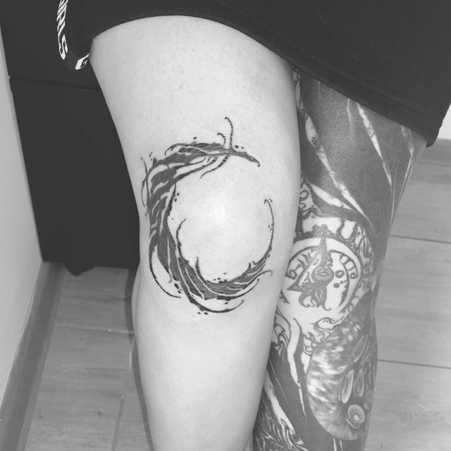 tattoo femenino para la rodilla 26