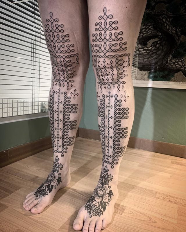 tattoo femenino para la rodilla 58