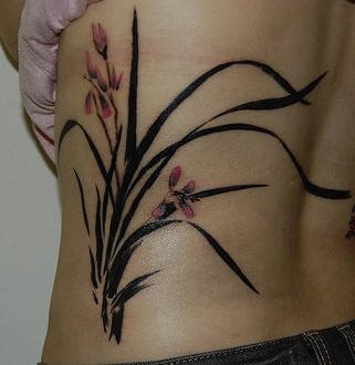 tatuaje flor orquidea 1006