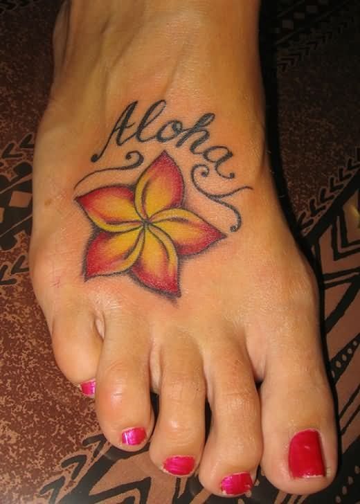 Flor hawaiana con la palabra ms conocida del lenguaje hawaiano
