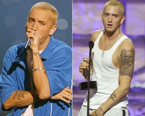 Eminem, el famoso rapero, tambin tiene una serie de tatuajes interesantes