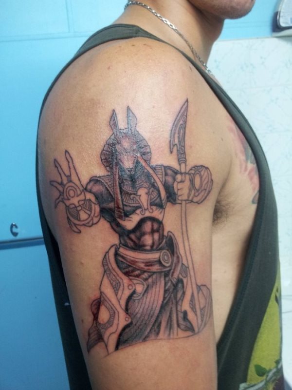 Diseo del dios Anubis, dios funerario