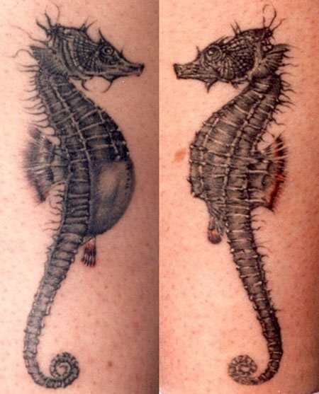 Dos imgenes de dos tatuajes muy similares