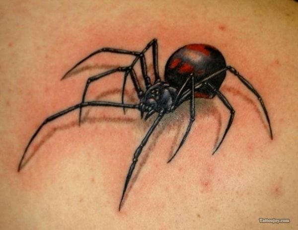 Otro nuevo diseo de una araa con toques de tinta roja en el cuerpo