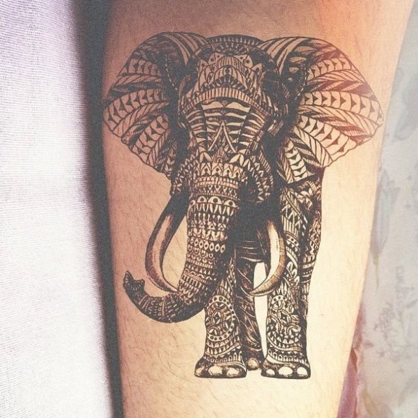 Impresionante diseo de un elefante lleno de infinidad de detalles que forman el conjunto de su piel