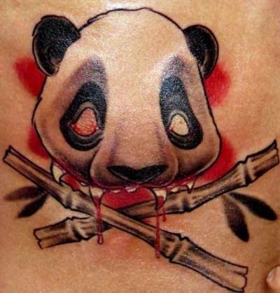 Diseo de un oso panda horrible