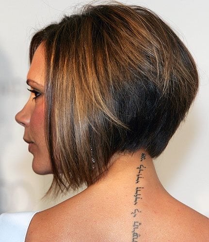 Victoria Beckham, como su marido, es aficionada a los tatuajes