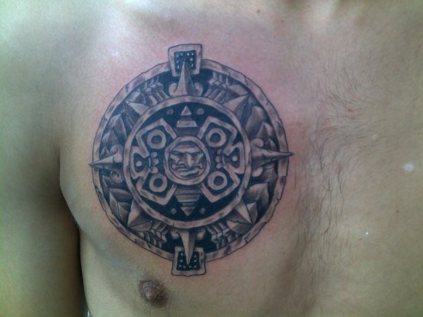 Estoy seguro que hemos visto este diseo anteriormente porque es uno de los ms comunes si hablamos de tatuajes aztecas