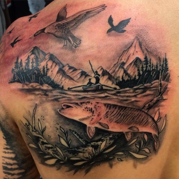 tatuaje caza cazador 449