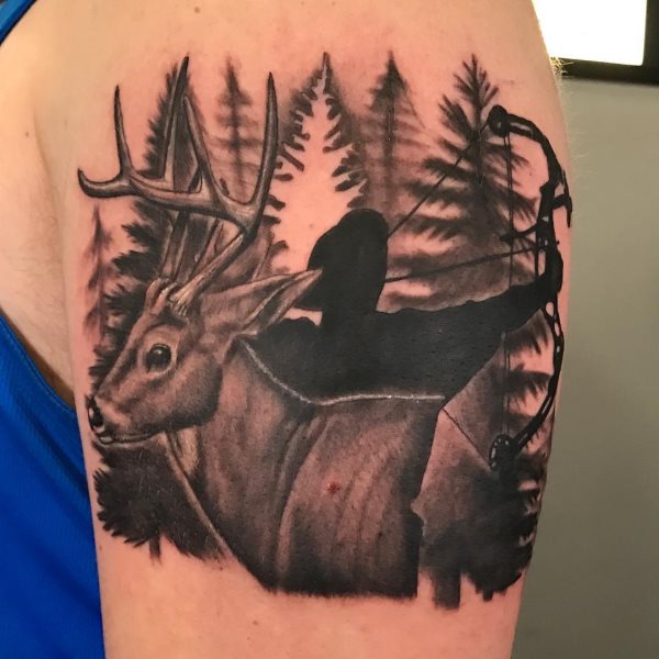 tatuaje caza cazador 467