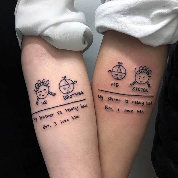 125 Tatuajes Para Mostrar El Amor Entre Hermanos Y Hermanas