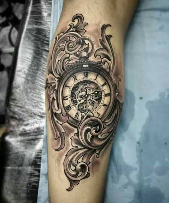 tatuaje reloj 159