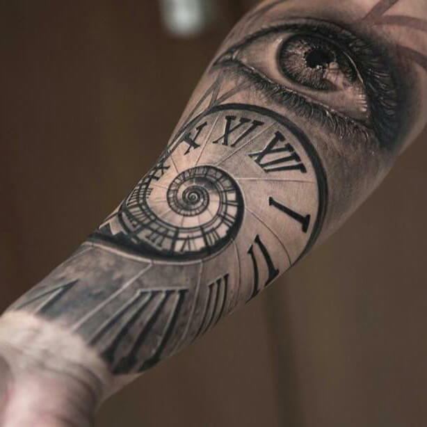 tatuaje reloj 377