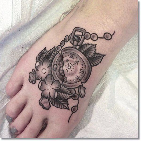 tatuaje reloj de bolsillo 185