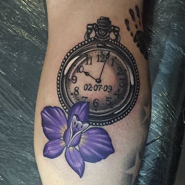 tatuaje reloj de bolsillo 229