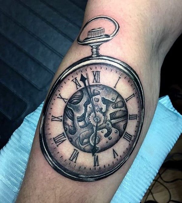 tatuaje reloj de bolsillo 269