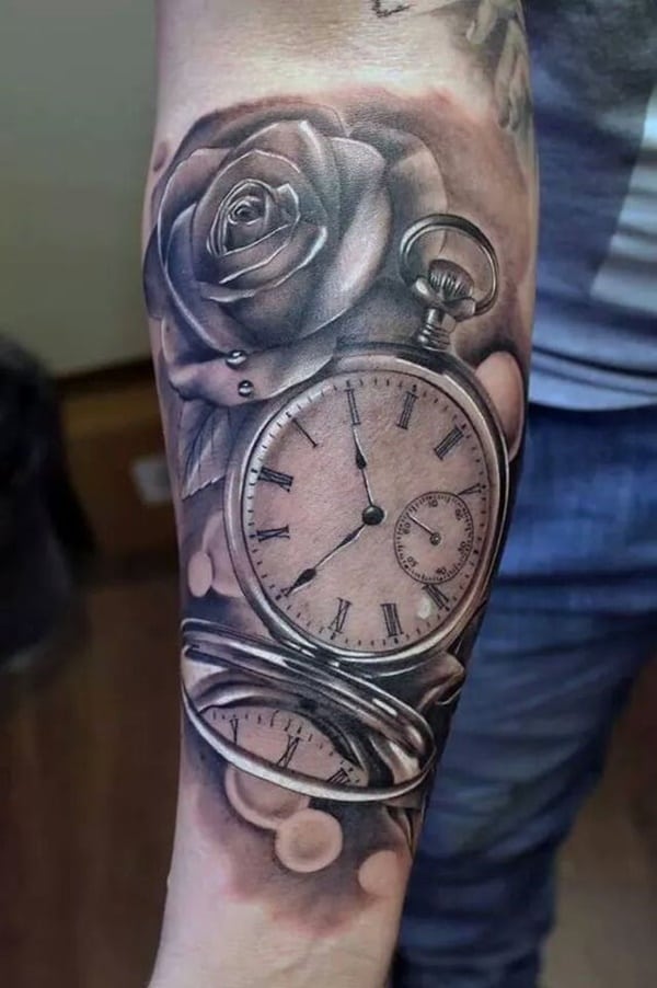 tatuaje reloj de bolsillo 273
